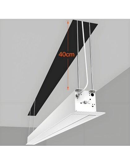 CynthiaScreen 72&quot; ceiling recessed electric projection screen Nano White 4K